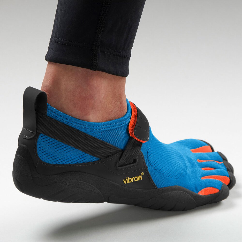 Vibram Five Fingers Mens Training Shoes - Blue/Orange - KSO - 91864-VYDS